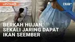 Hujan yang dinantikan di sejumlah daerah akhirnya datang. Meski hujan di beberapa daerah menimbulkan kekhawatiran banjir, namun tidak dengan pria satu ini. Seorang pria di Bojonegoro justru mendapat berkah saat mencari ikan di bendungan.