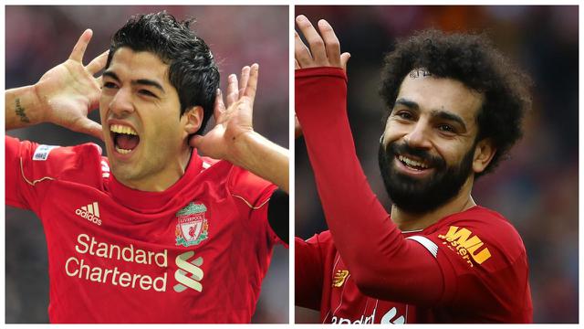 Luis Suarez dan Mohamed Salah