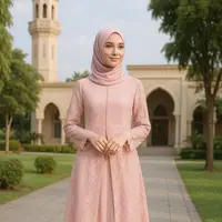 Rekomendasi Gamis Brokat Belah Depan yang Trendi di 2025 (created by AI)