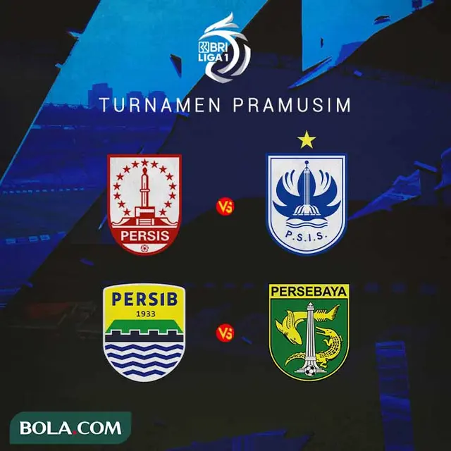 BRI Liga 1 - Ilustrasi Turnamen Pramusim BRI Liga 1 - Persis Solo Vs PSIS, Persib Vs Persebaya