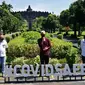 Gubernur Jawa Tengah Ganjar Pranowo di wisata Candi Borobudur, Rabu (10/6).