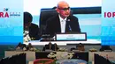 Ketua SOM, Desra Percaya saat menghadiri India Rim Association Samudra (IORA) jelang pembukaan SOM pada hari pertama IORA Summit 2017, Minggu (5/3). (IORA Summit 2017 / Rosa Panggabean / pras / AA / 17)