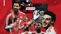 Arsenal Juara Liga Inggris - Premier League. (Bola.com/Gregah Nurikhsani)