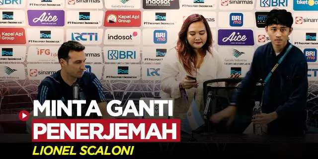 VIDEO: Momen Pelatih Timnas Argentina, Lionel Scaloni Minta Ganti Penerjemah