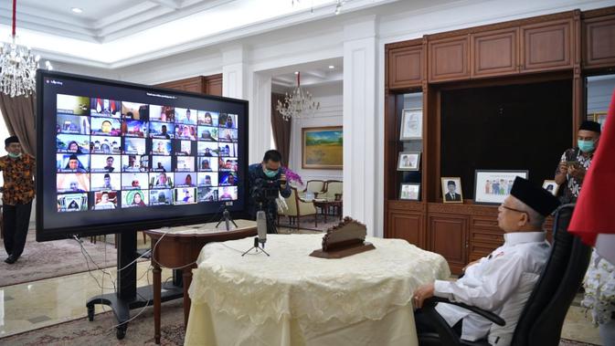 Wapres Ma'ruf Amin halalbihalal dengan LPPOM MUI. (Dok Setwapres)