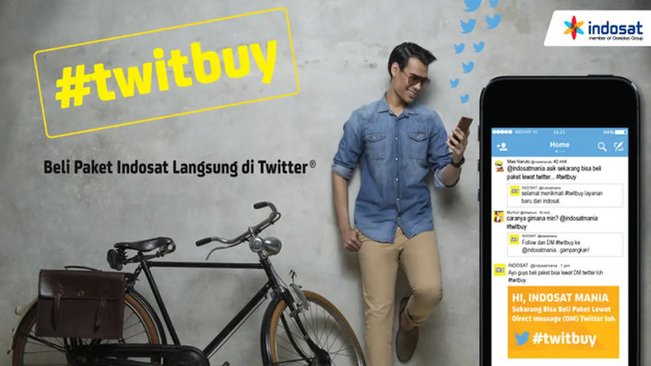 Asik, Beli Paket Internet Indosat Bisa Lewat Twitter