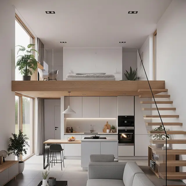 9 Model Rumah Kecil dengan Mezzanine dan Dapur Terbuka, Solusi Lahan Terbatas