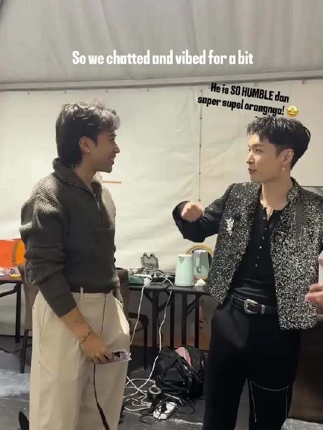 5 Momen kebersamaan Vidi Aldiano dan Lay EXO, Pertemuan Memukau di Makau (credit: instagram/vidialdiano).