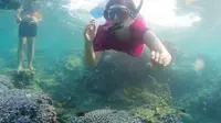 Aktivitas snorkeling yang mengancam kelangsungan hidup biota laut karimunjawa. (Liputan6.com/Edhie Prayitno Ige)