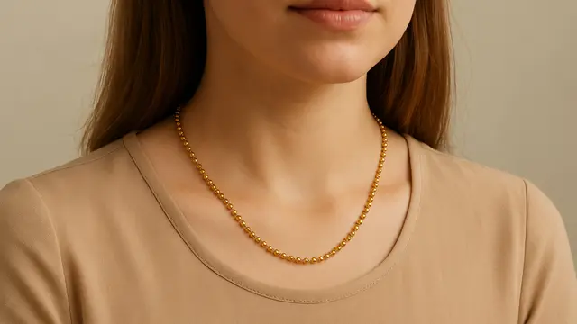 Model Kalung Emas Biji Lada Terbaru/Ilustrasi gambar oleh AI