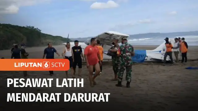 Pesawat latih milik Akademi Penerbang Indonesia mendarat darurat di Pantai Ngagelan, Banyuwangi, Jawa Timur. Dua Taruna penerbang yang menjadi kru pesawat selamat dalam pendaratan darurat tersebut.