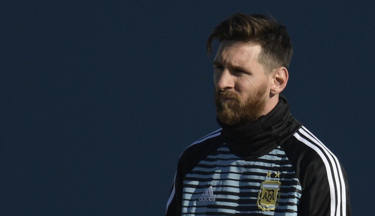 FOTO: Lionel Messi Mulai Latihan bersama Timnas Argentina