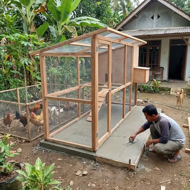 Kebun Ayam Lantai Semen (Gemini AI)