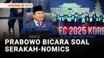Presiden Prabowo menyampaikan pidatonya di KTT APEC 2025 yang digelar di Gyeongju, Korea Selatan. Prabowo mengungkapkan jika Indonesia sedang berjuang melawan bahaya ekonomi yang serakah atau serakahnomics yang dapat membahayakan kehidupan ekonomi.