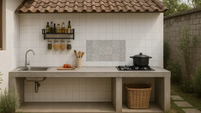 7 Model Dapur Kotor Belakang Rumah Sederhana tapi Cantik, Praktis untuk Masak Sehari-hari