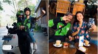 Momen driver ojol Babeh Ary bonceng Raline Shah. (Sumber: Instagram/ralineshah)