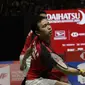 Pasangan Indonesia, Mohammad Ahsan/Hendra Setiawan, saati melawan Kevin Sanjaya/Marcus Gideon, pada laga Indonesia Masters 2019 di Istora, Jakarta, Minggu (27/1). Kevin/Marcus menang 21-17, 21-11. (Bola.com/M Iqbal Ichsan)