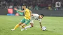 Babak pertama laga antara Indonesia dan Australia berakhir imbang. (Liputan6.com/Angga Yuniar)