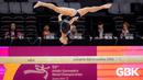 <p>Pesenam Amerika Serikat, Leanne Wong beraksi pada nomor balok keseimbangan kategori All-Around putri Kejuaraan Dunia Gimnastik 2025 di Indonesia Arena, Senayan, Jakarta, Kamis (23/10/2025). (Bola.com/Bagaskara Lazuardi)</p>