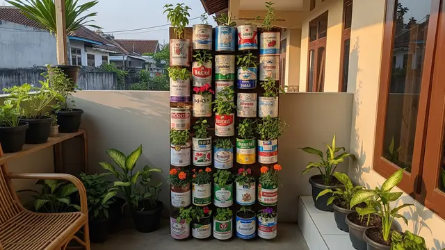 6 Langkah Bikin Model Kebun Vertikal dari Kaleng Bekas Parcel, Ini Tanaman Idealnya