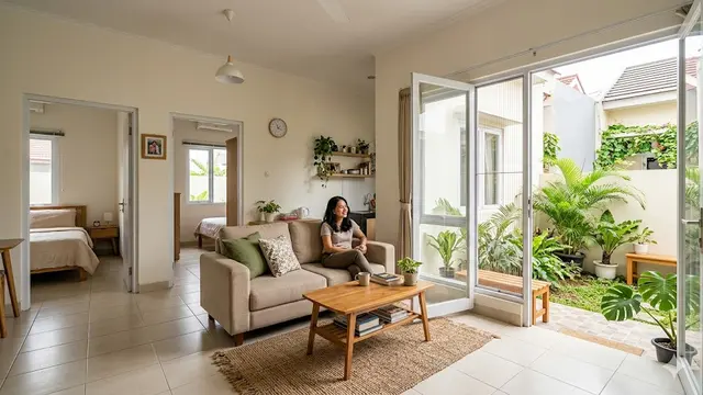 8 Desain Rumah Sederhana 1 Lantai 2 Kamar untuk Keluarga Muda, Fungsional & Nyaman