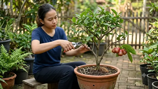Cara Mengerdilkan Pohon Jambu Air agar Cepat Berbuah Meski Ditanam di Pot