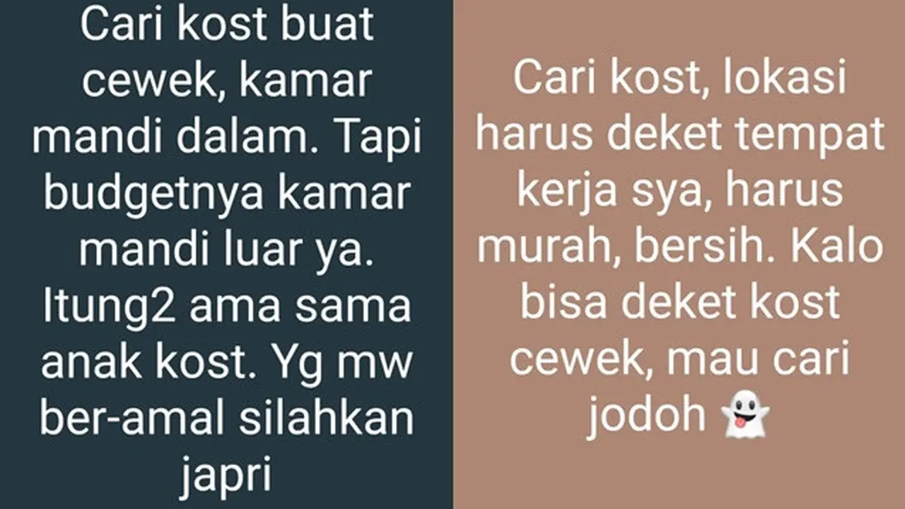 6 Status Absurd Orang Cari Kos-Kosan Ini Bikin Salah Fokus