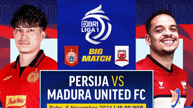 Pertandingan BRI Liga 1 2024/25: Persija vs Madura United Matchweek ke 10 di Vidio