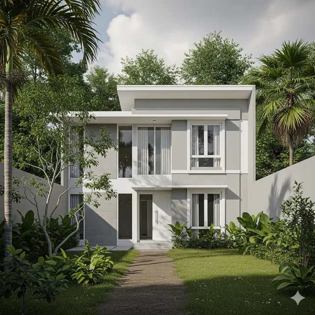 Desain Rumah Sederhana 3 Kamar di Kampung 6x12 Meter. (via Gemini)