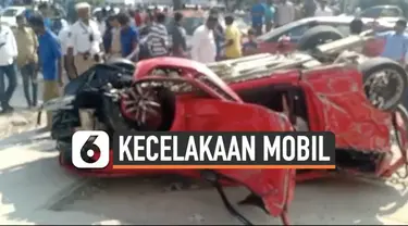 Rekaman mengerikan sebuah mobil jatuh dari jalan layang Biodiversity, India. Mobil tersebut diketahui melebihi batas kecepatan kendaraan.
