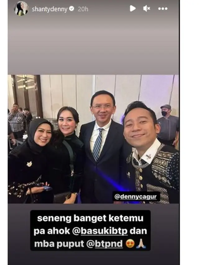 6 Potret Puput Nastiti Devi dan Ahok Hadiri Ultah Ashanty ke-40, Tampil Serasi