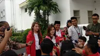 PSI menyambangi Presiden Jokowi di Istana Kepresidenan (Liputan6.com/ Hanz Jimenez Salim)
