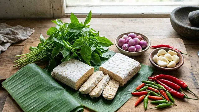 resep pepes tempe kemangi (AI Generated)