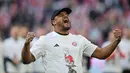 Bagi pelatih Vincent Kompany, ini merupakan gelar back-to-back Liga Jerman setelah ditunjuk sebagai pelatih pada musim sebelumnya. (AFP/Alexandra Beier)