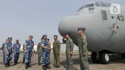 Apel tersebut untuk memastikan kesiapan personel dan alutsista TNI Angkatan Udara. (Liputan6.com/Herman Zakharia)