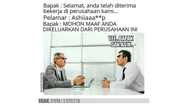 Meme Kocak Saat Interview Kerja Ini Bikin Ngakak