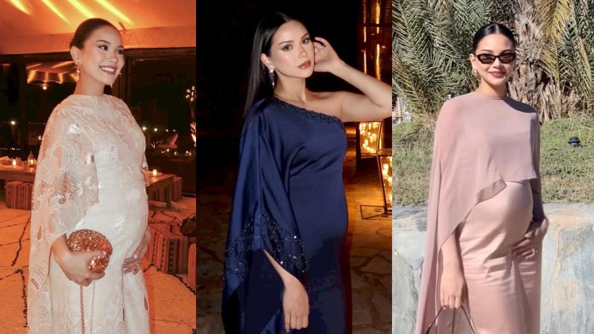 Gaya Alyssa Daguise Tetap On Point Pakai Kaftan Sembari Pamer Baby Bump Saat Kondangan di Maroko