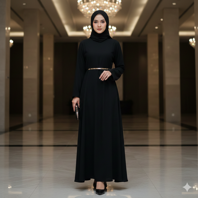 Model Gamis Abaya Polos