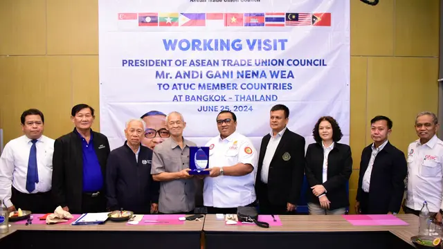 Presiden Asean Trade Union Council (ATUC) Andi Gani Nena Wea melakukan kunjungan kerja ke negara-negara anggota ATUC.