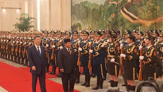 Presiden RI Prabowo Subianto menemui Presiden China Xi Jinping i Great Hall of the People, Beijing, China, Sabtu (9/11/2024), dalam rangka kunjungan kenegaraan.