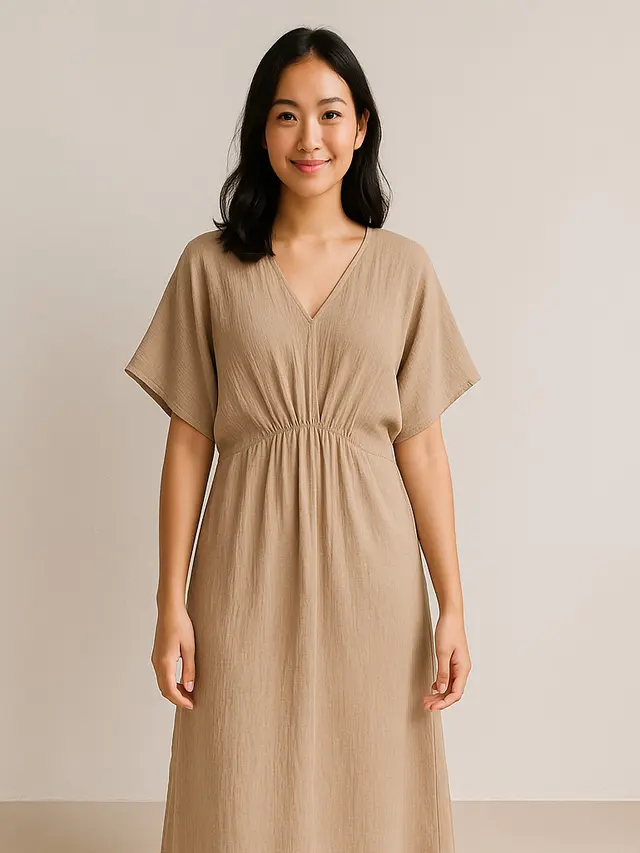 Model Gamis Kaftan Daily Look/Ilustrasi gambari oleh AI