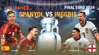 Banner Final Euro 2024 Spanyol vs Inggris (Liputan6.com/Abdillah)