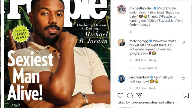 Michael B Fox, Sexiest Man Alive 2020 versi People. (Instagram/ michaelbjordan)