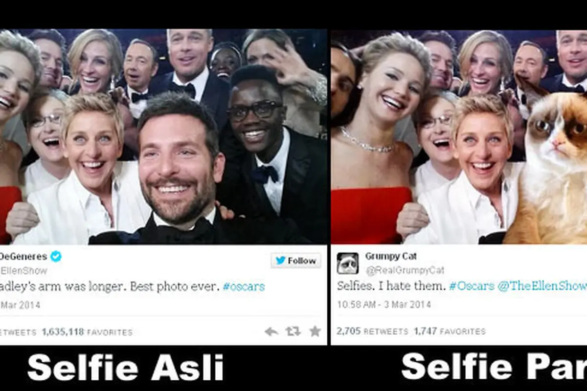 Foto: copyright @TheEllenShow & @RealGrumpyCat