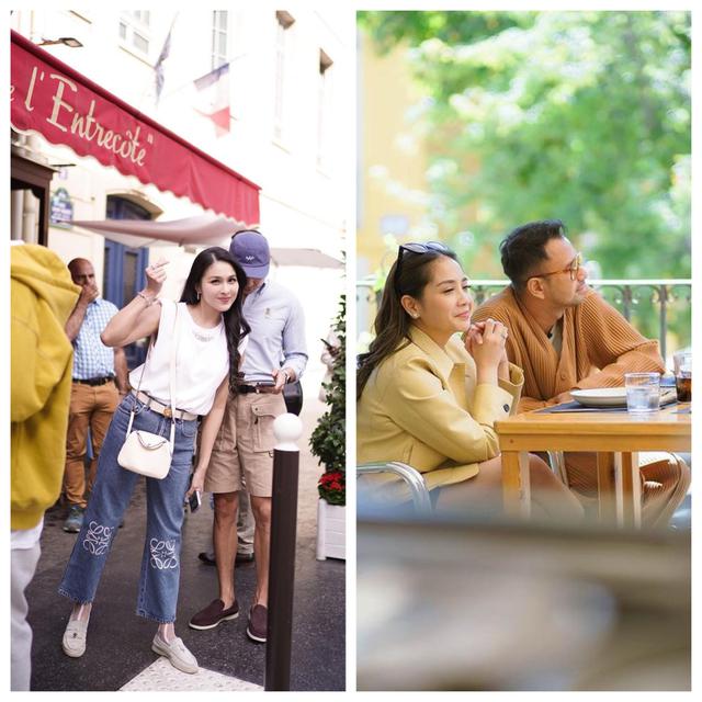 Potret Gaya Liburan Sandra-Harvey dan Raffi-Nagita