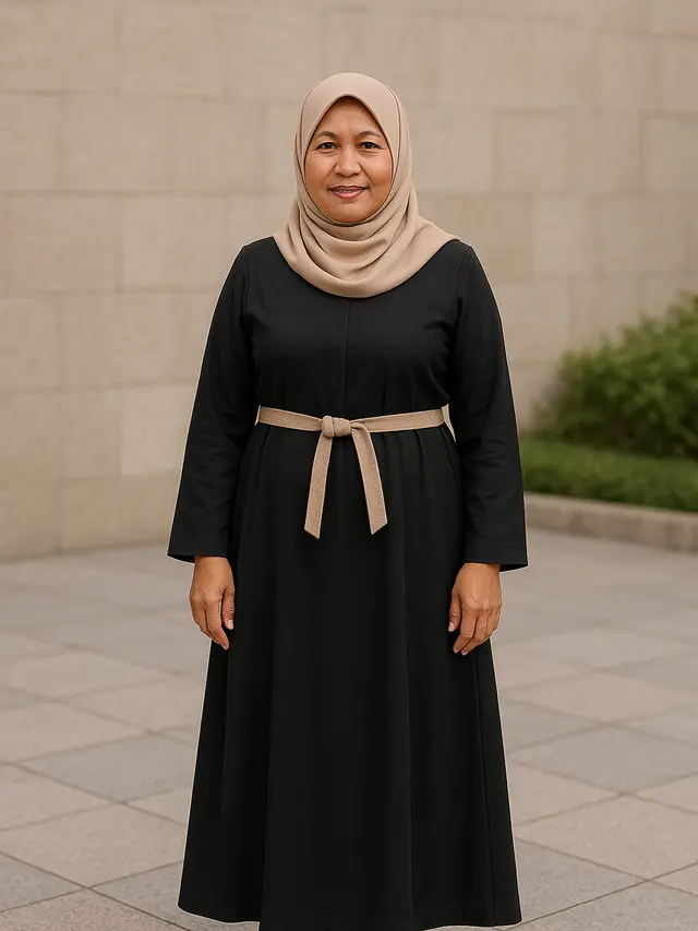 Model Gamis Hitam untuk Usia 40an/Meta AI