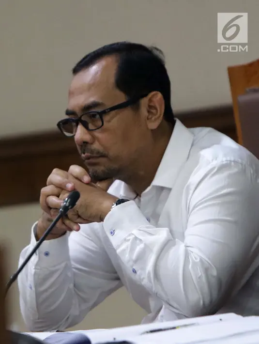 Terdakwa kasus dugaan suap seleksi pengisian jabatan pimpinan tinggi di Kemenag, Haris Hasanuddin saat menjalani sidang lanjutan di Pengadilan Tipikor, Jakarta, Rabu (19/6/2019). Sidang beragendakan mendengarkan keterangan saksi yang dihadirkan JPU KPK. (Liputan6.com/Helmi Fithriansyah)