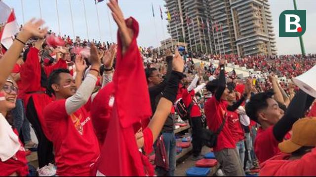 FOTO Suporter Timnas Indonesia U-22 di Kamboja
