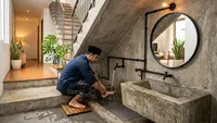 10 Model Tempat Wudhu di Bawah Tangga untuk Rumah Minimalis, Hemat Ruang dan Estetik