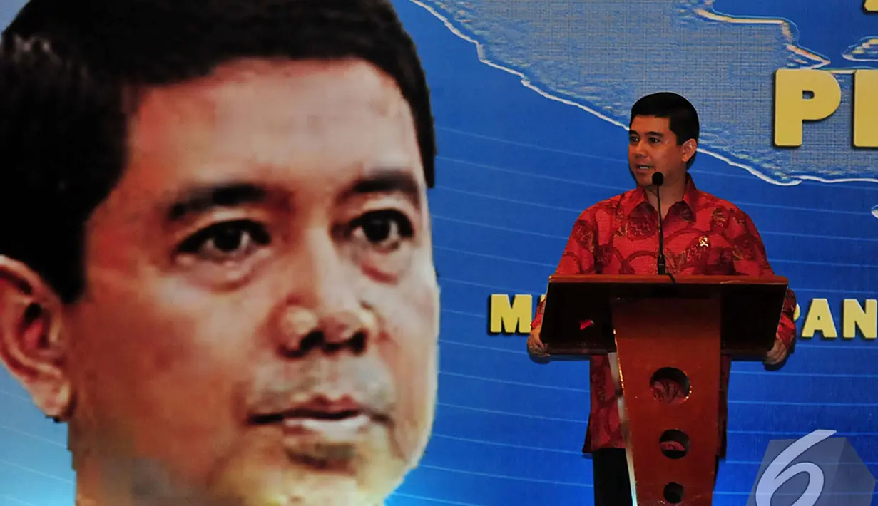 Yuddy Chrisnandi menghimbau kepada aparatur negara untuk mengubah mental priyayi menjadi pelayan, Balai Kartini, Jakarta, Senin (8/12/2014). (Liputan6.com/Johan Tallo)